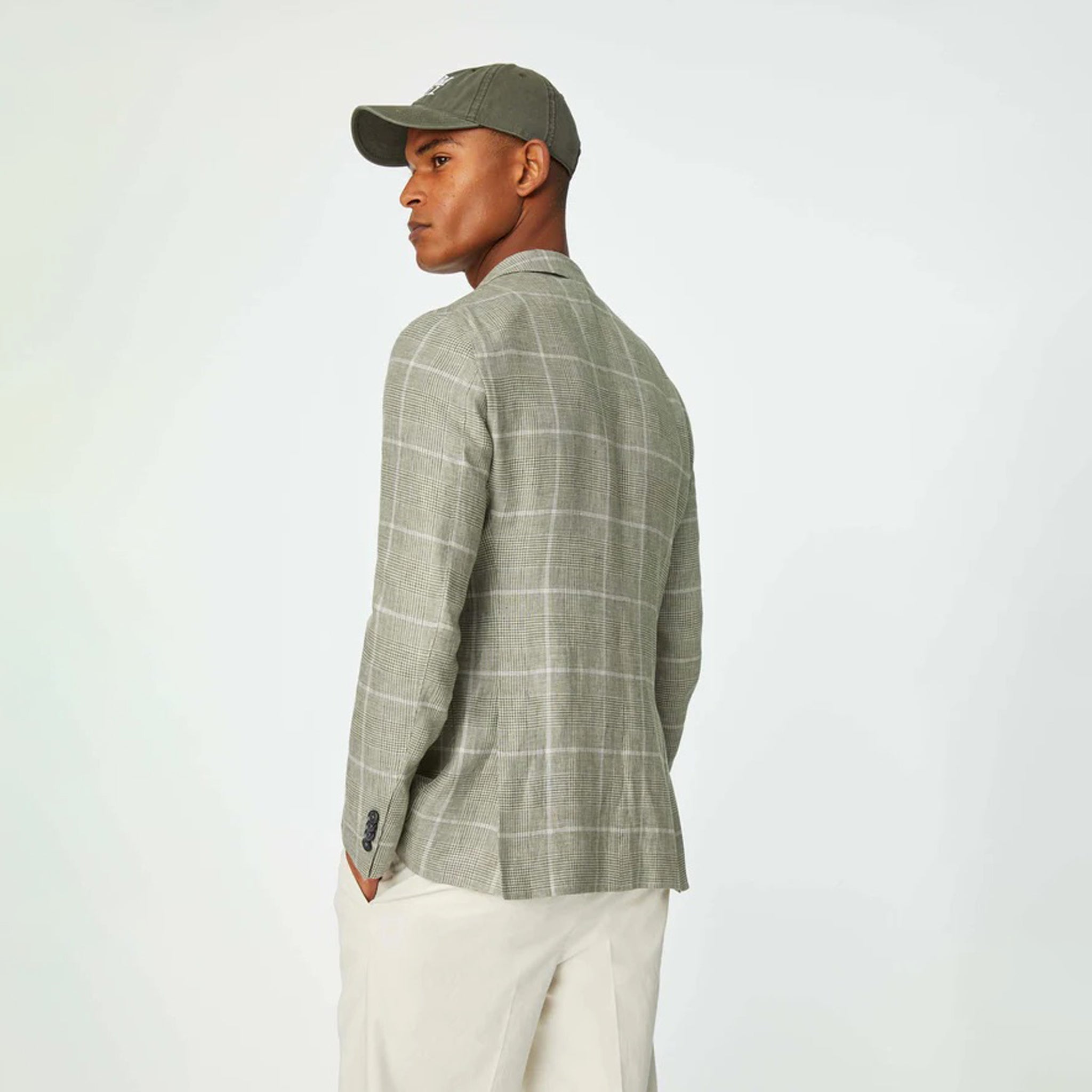 Green Linen Unconstructed Jacket - LBM 1911 - Boutique Jacques International