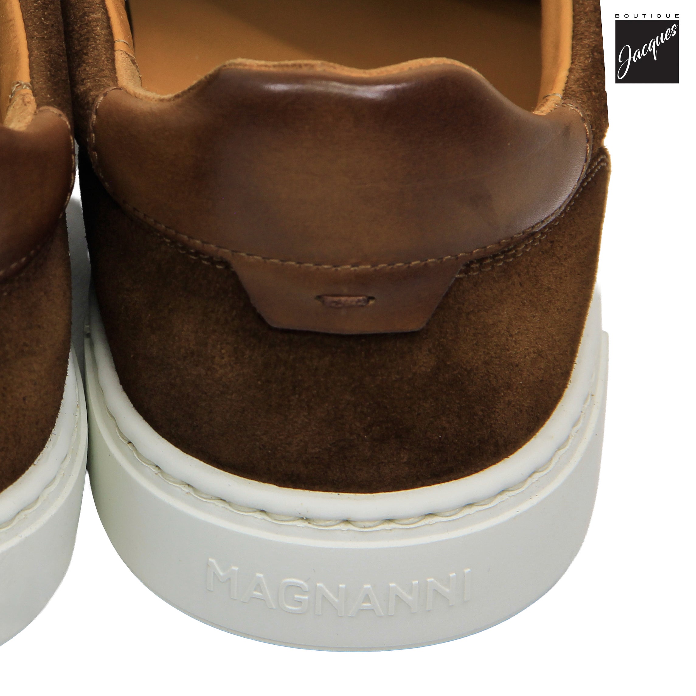 Cognac Suede Leather Nitro Slip-On Shoes - Magnanni