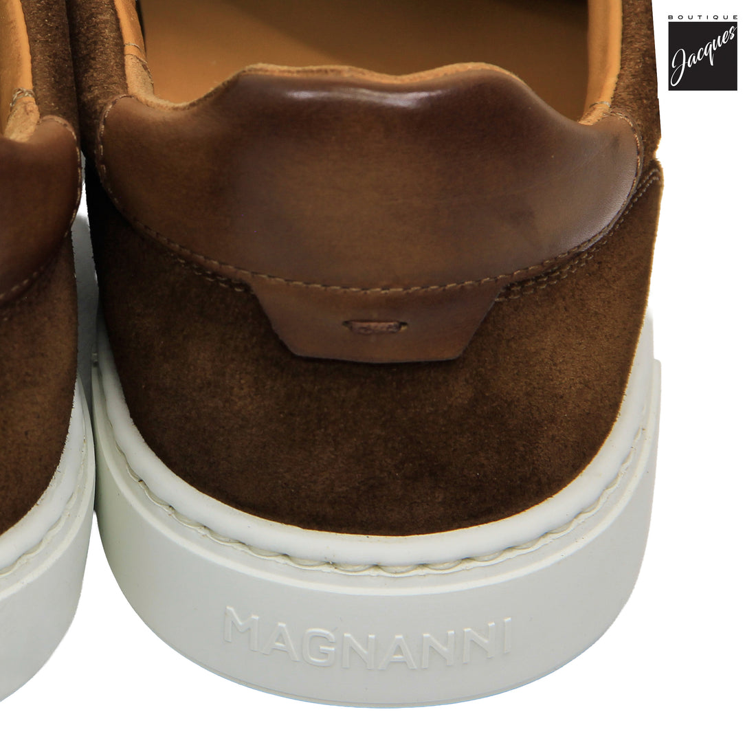 Cognac Suede Leather Nitro Slip-On Shoes - Magnanni