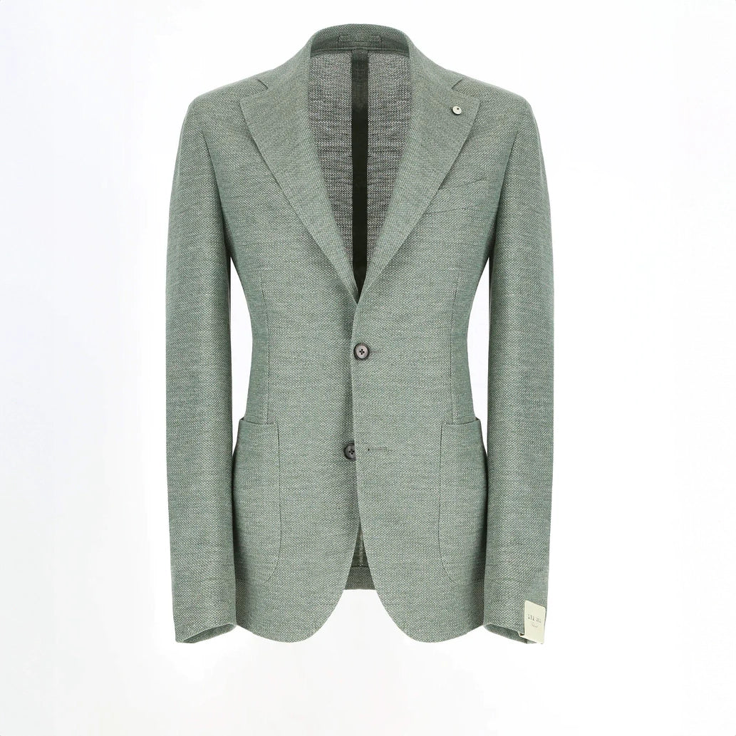 Pistachio Green Linen-Cotton Jersey Unconstructed Sport Jacket - L.B.M 1911