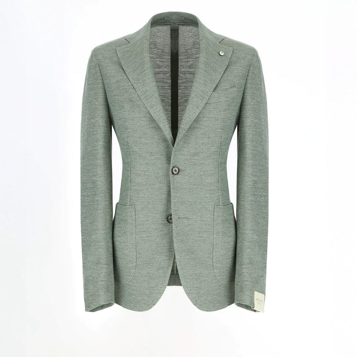 Pistachio Green Linen-Cotton Jersey Unconstructed Sport Jacket - L.B.M 1911