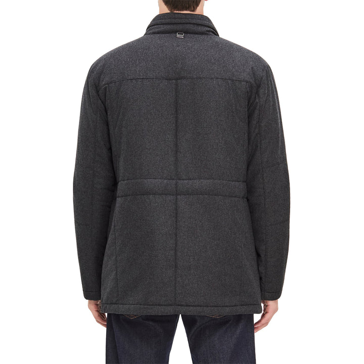 Gray Technical Cashmere Car Coat - Corneliani - Boutique Jacques International