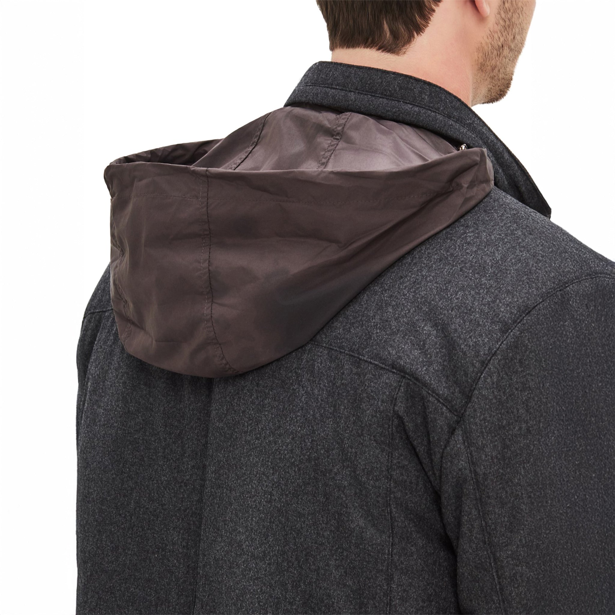 Gray Technical Cashmere Car Coat - Corneliani