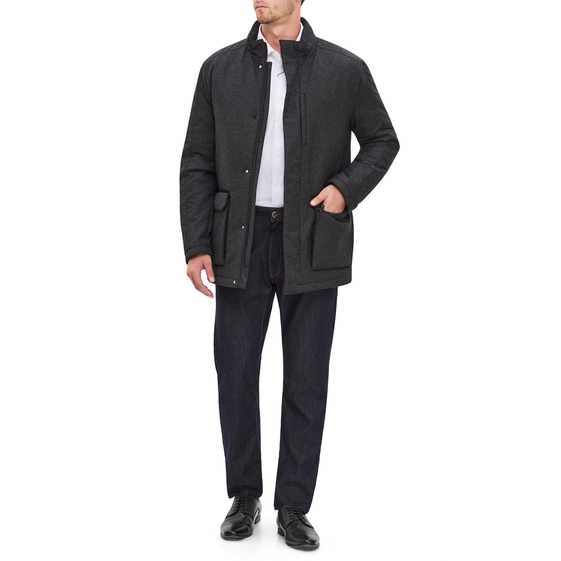 Gray Technical Cashmere Car Coat - Corneliani