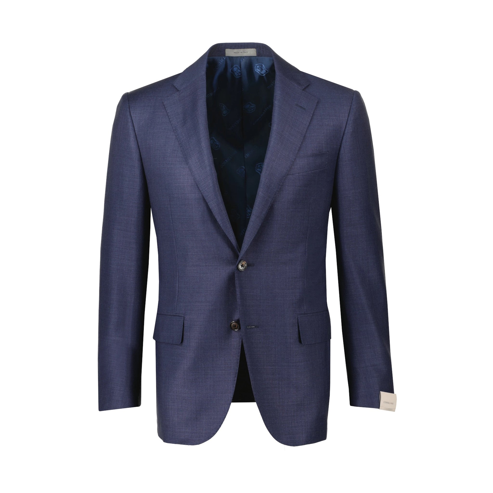 Dark Blue Semi-Solid Super 150s Wool Modern Fit Suit - Corneliani - Boutique Jacques International