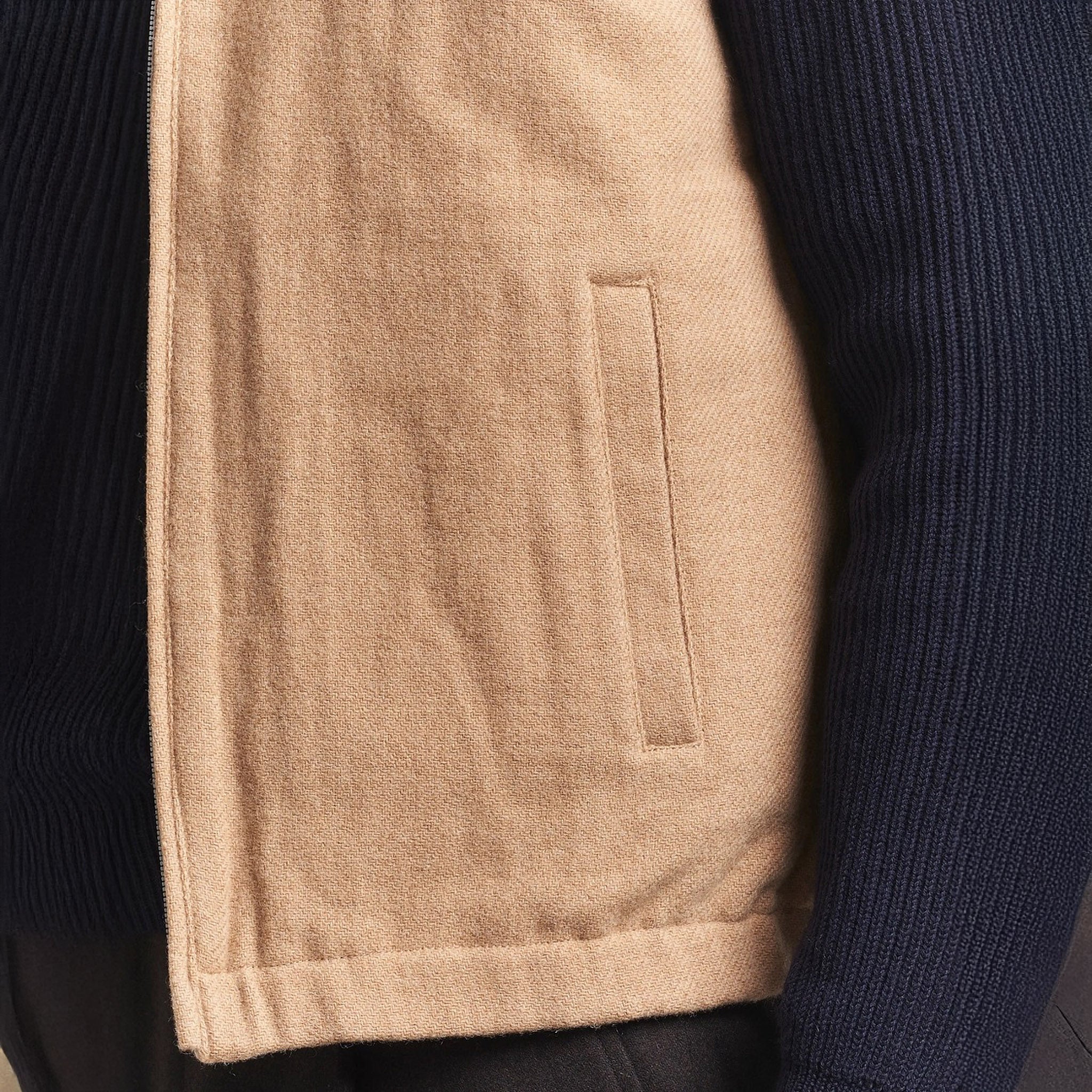 【タグ付新品】Na.e Standard Wool Vest_ Beige Beige/Oatmeal Reversible Wool Full Zip Vest - Stenströms