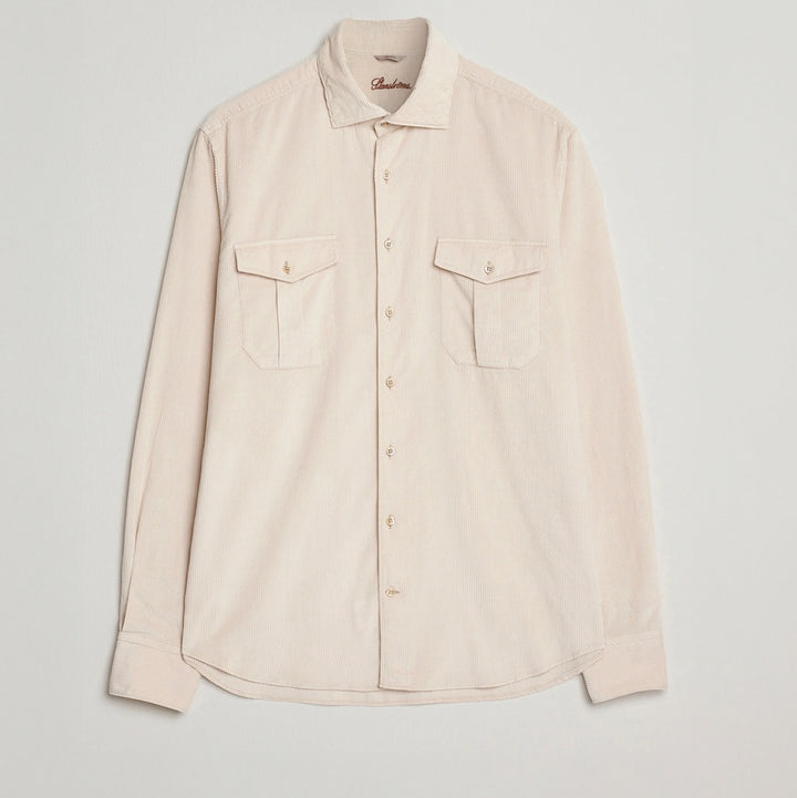 Light Beige Corduroy Slimline Overshirt - Stenströms