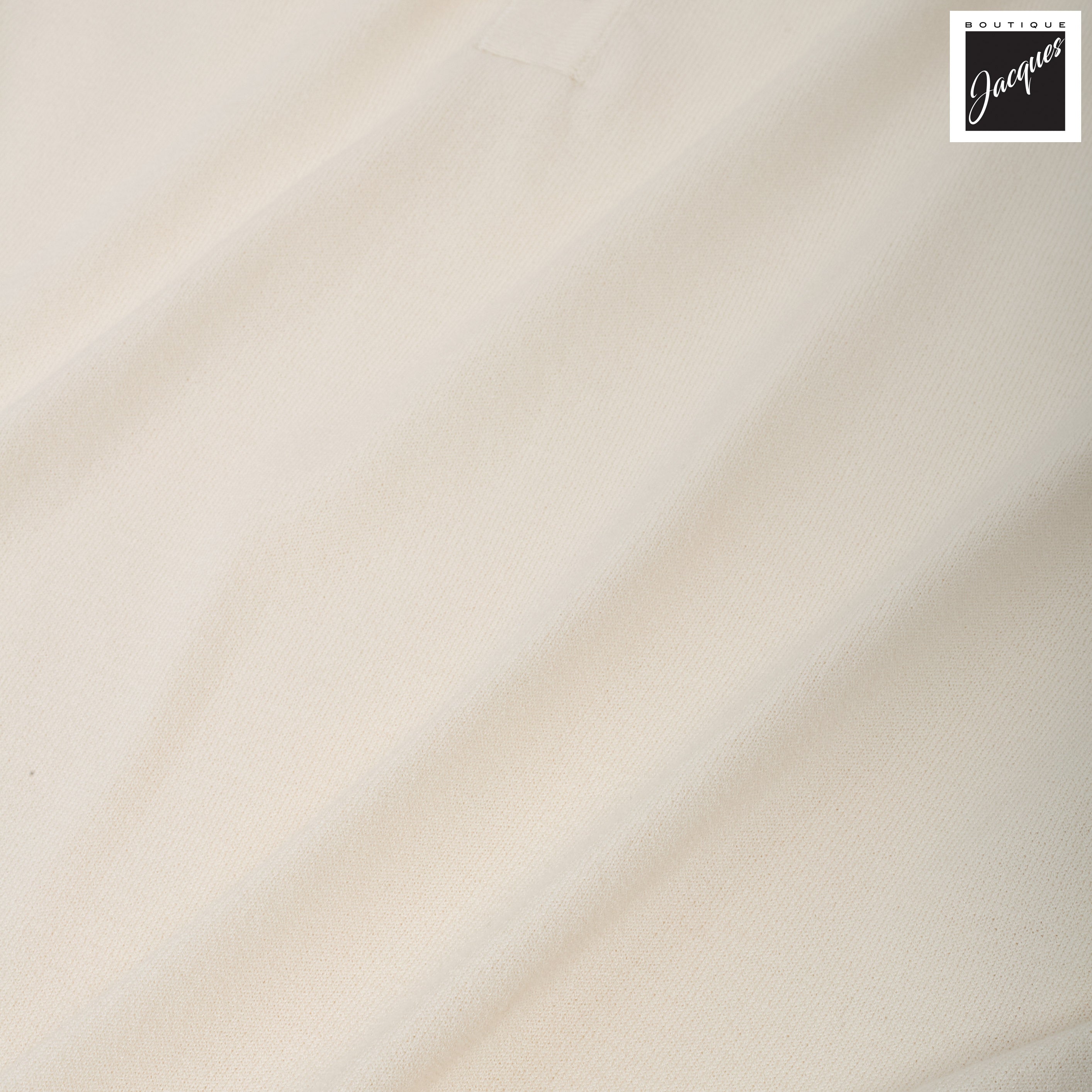 Cream Viscose-Stretch Knit Polo with Striped Contrast Details - Phil Petter - Boutique Jacques International