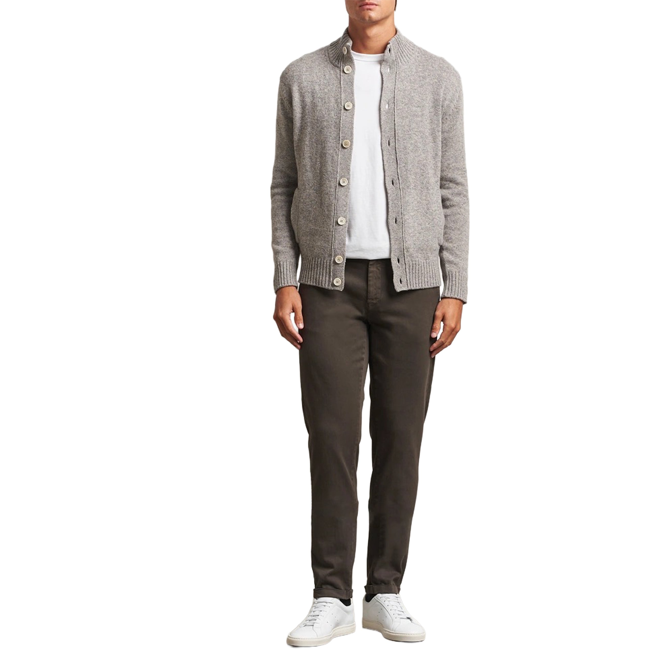 Coffee Brown Soft Dye Luis Slim Fit Super-Stretch Chino Pants - TRAMAROSSA - Boutique Jacques International