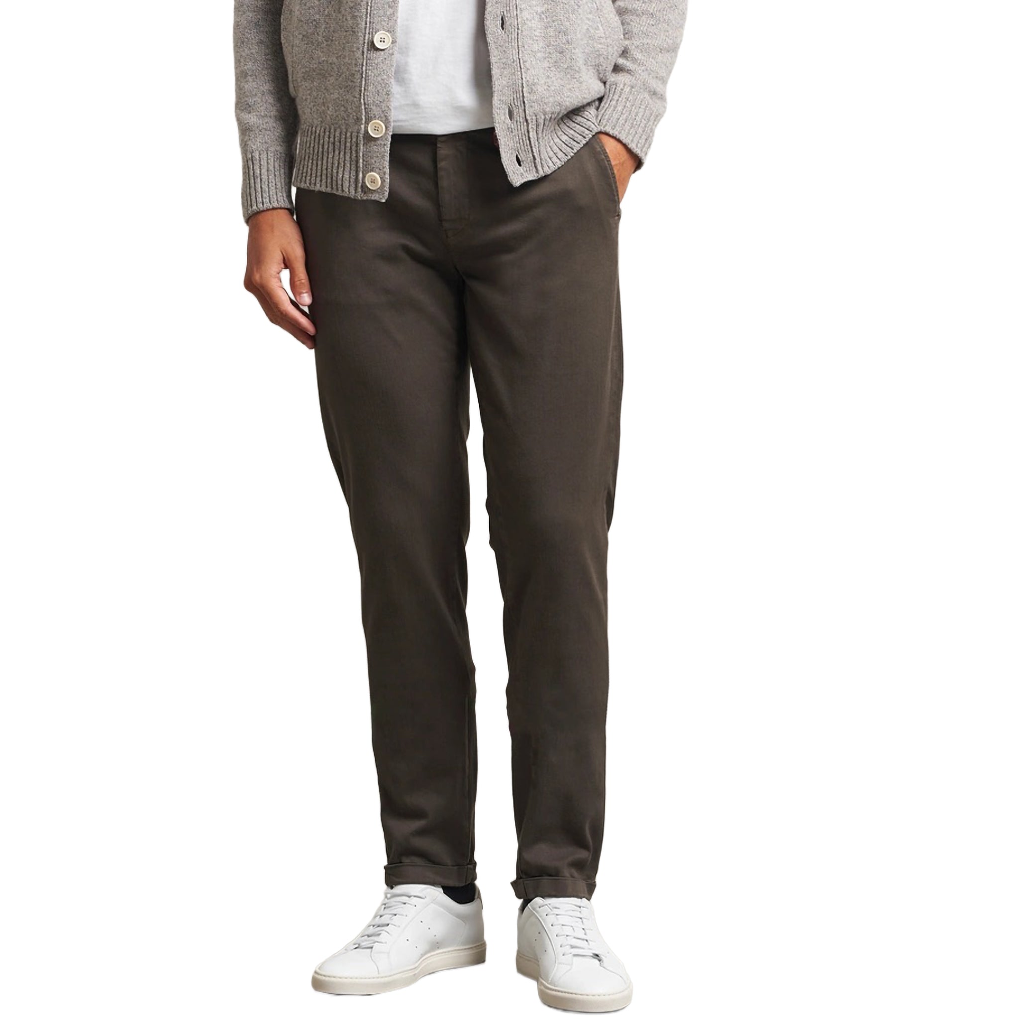 Coffee Brown Soft Dye Luis Slim Fit Super-Stretch Chino Pants - TRAMAROSSA - Boutique Jacques International