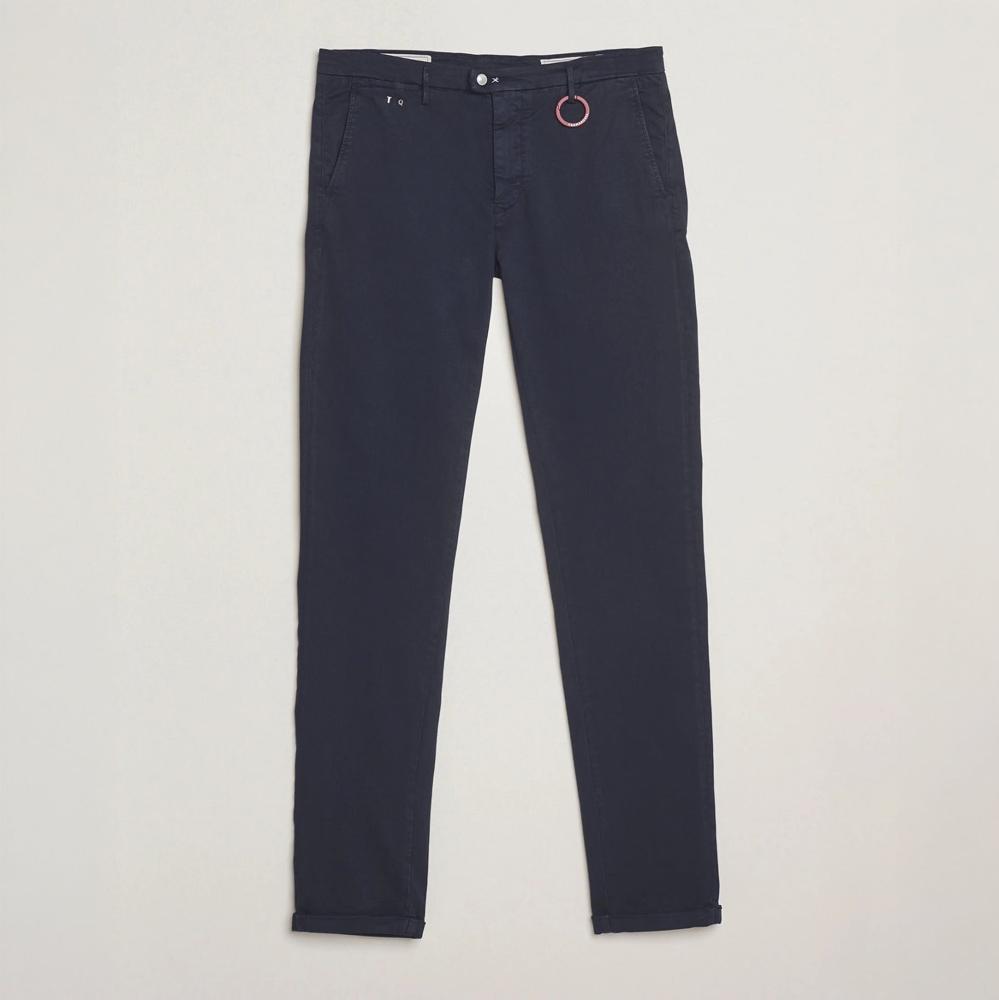 Dark Blue Soft Dye Luis Slim Fit Super-Stretch Chino Pants - TRAMAROSSA - Boutique Jacques International