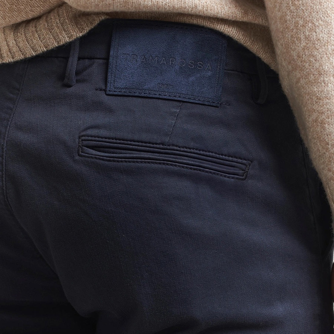 Dark Blue Soft Dye Luis Slim Fit Super-Stretch Chino Pants - TRAMAROSSA - Boutique Jacques International