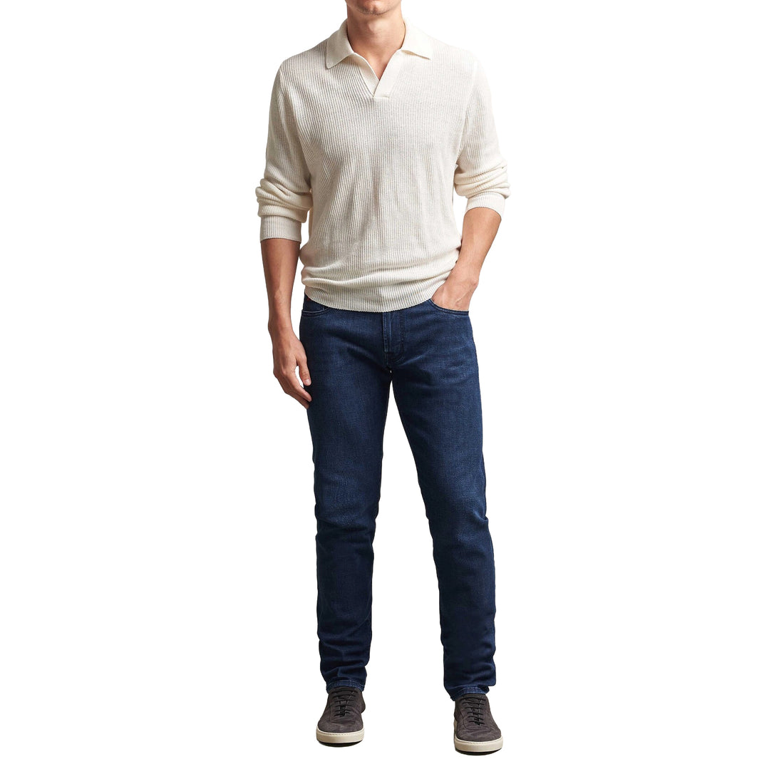 Blue Black Used R-Elax Michelangelo Modern Fit Super-Stretch Denim - TRAMAROSSA - Boutique Jacques International