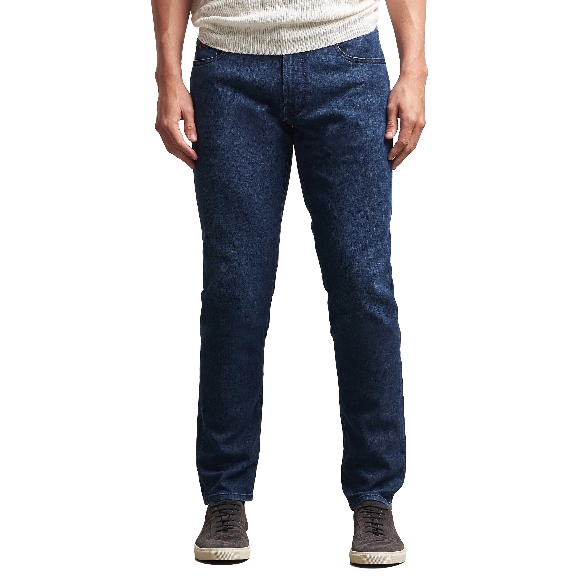 Blue Black Used R-Elax Michelangelo Modern Fit Super-Stretch Denim - TRAMAROSSA - Boutique Jacques International