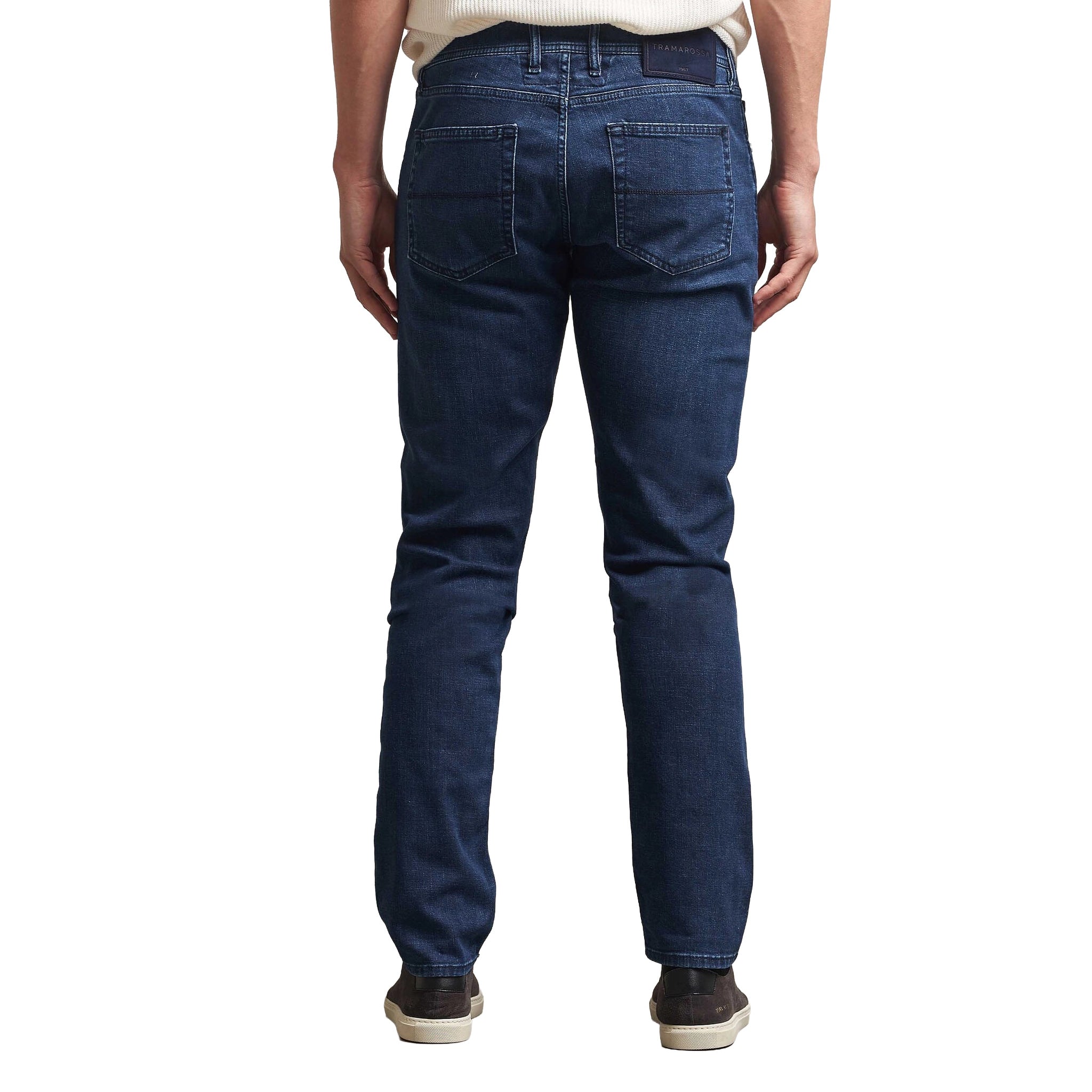 Blue Black Used R-Elax Michelangelo Modern Fit Super-Stretch Denim - TRAMAROSSA - Boutique Jacques International