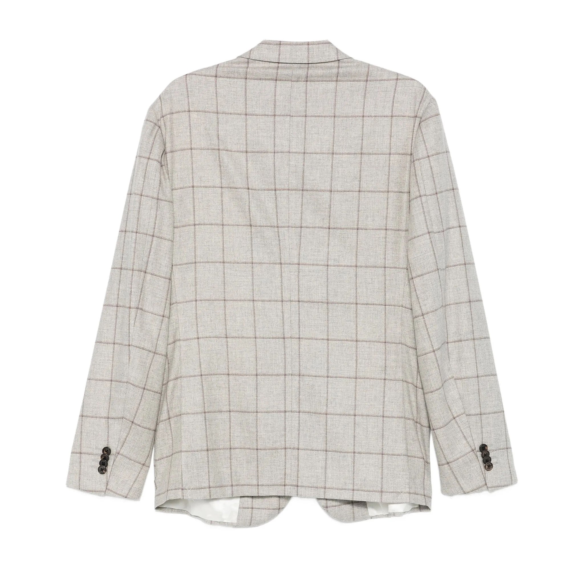 Light Gray Check Wool-Cashmere Modern Fit Sport Coat - Corneliani