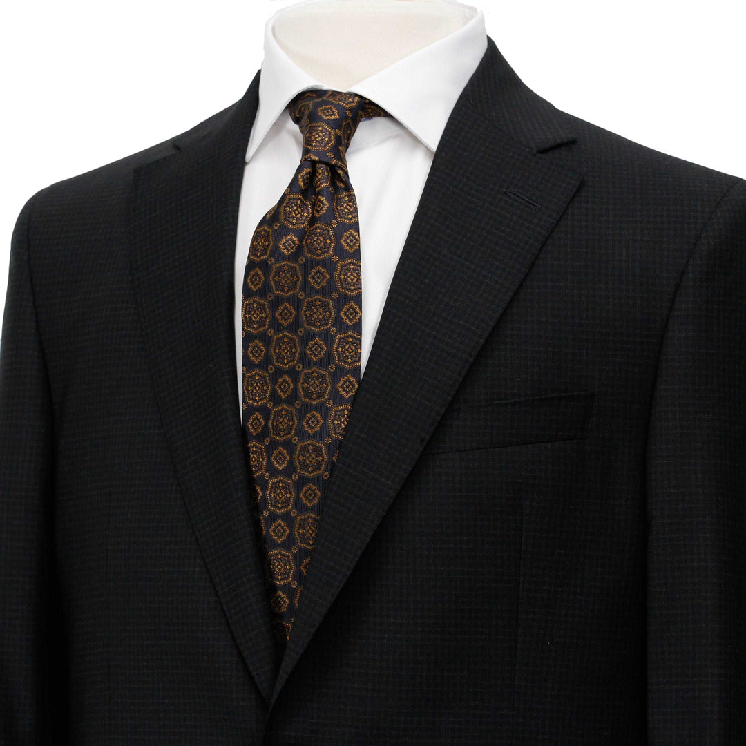 Black Micro Check Esprit Modern Fit Suit - Jack Victor