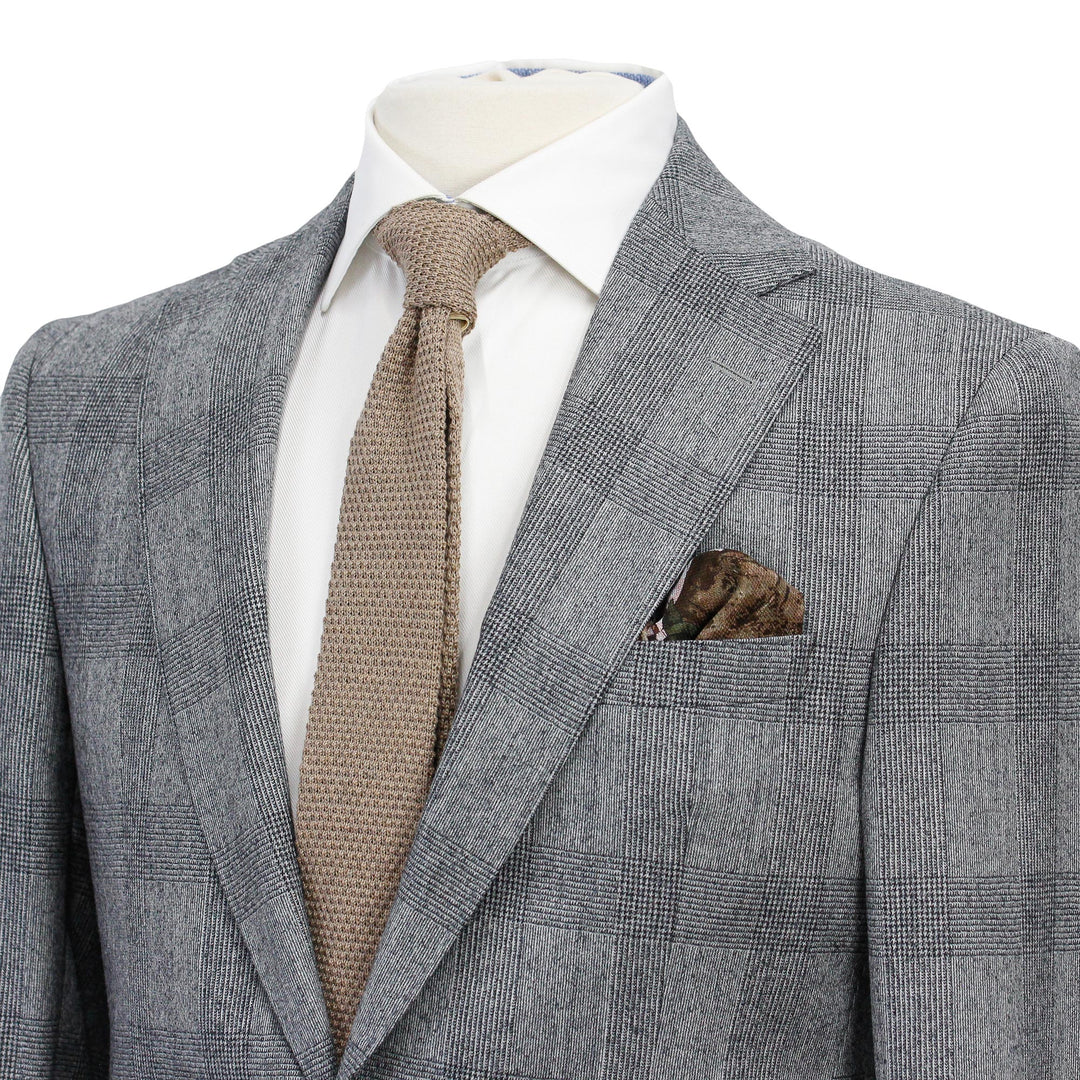 Gray Prince of Wales Wool Esprit Modern Fit Suit - Jack Victor