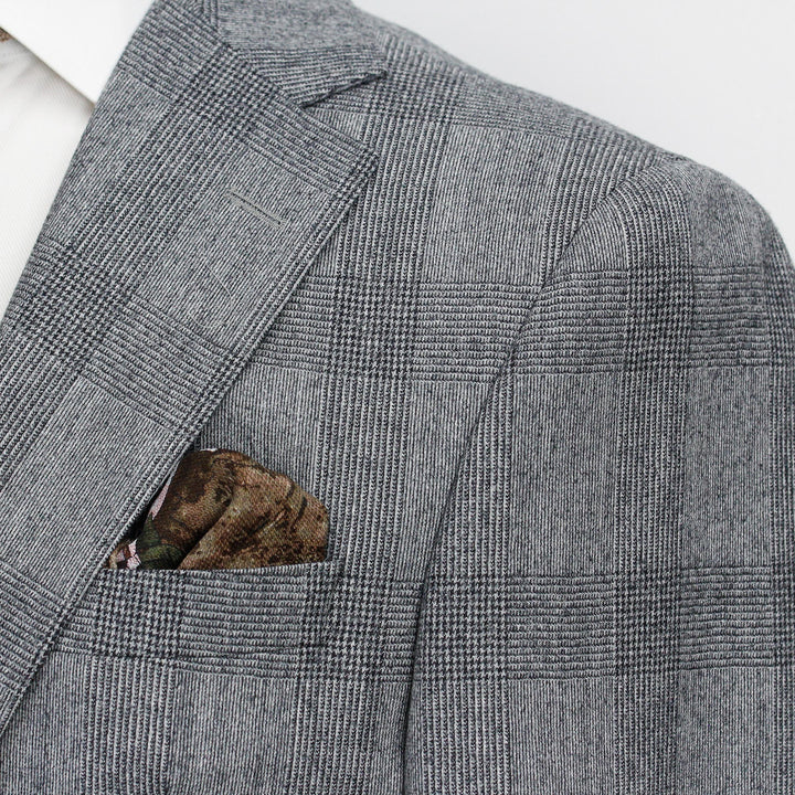 Gray Prince of Wales Wool Esprit Modern Fit Suit - Jack Victor