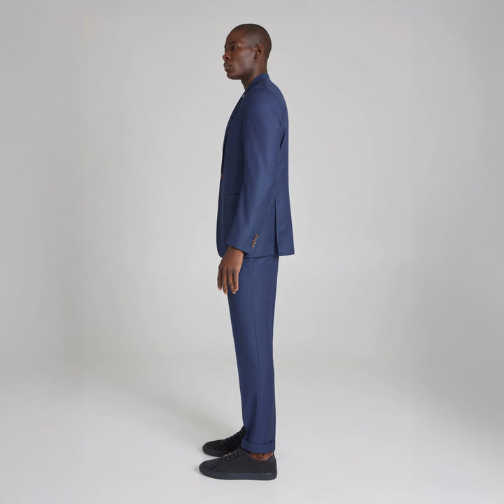 Royal Blue Solid Super 120s Wool Dean Contemporary Trim Fit Suit - Jack Victor