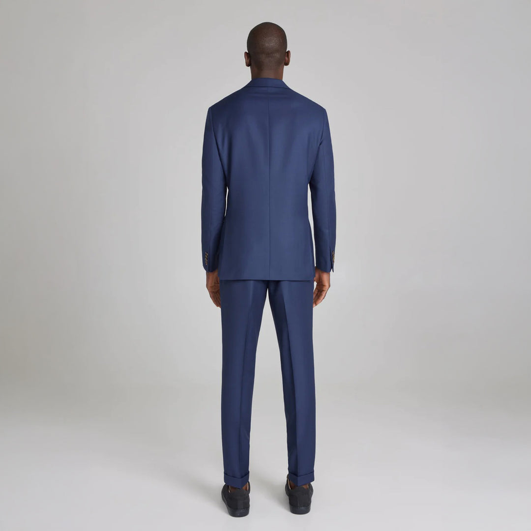 Royal Blue Solid Super 120s Wool Dean Contemporary Trim Fit Suit - Jack Victor