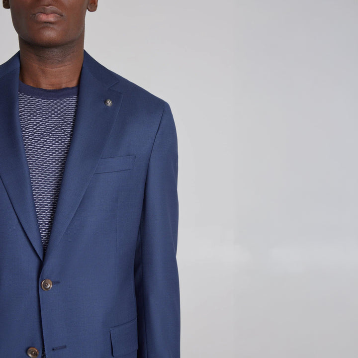 Royal Blue Solid Super 120s Wool Dean Contemporary Trim Fit Suit - Jack Victor