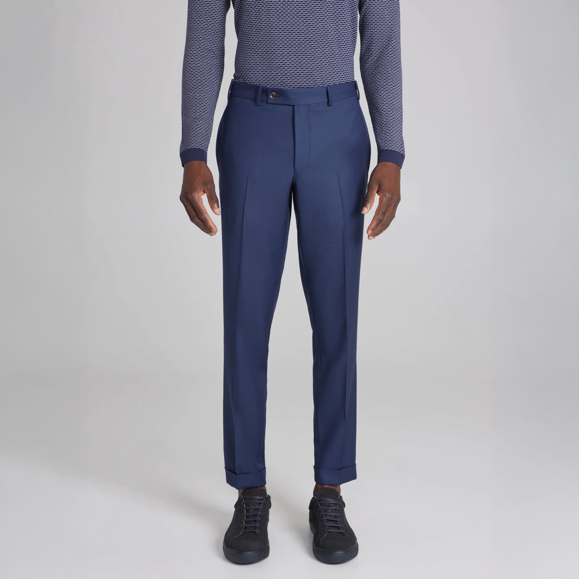 Royal Blue Solid Super 120s Wool Dean Contemporary Trim Fit Suit - Jack Victor