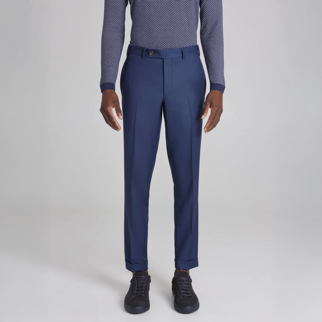 Royal Blue Solid Super 120s Wool Dean Contemporary Trim Fit Suit - Jack Victor