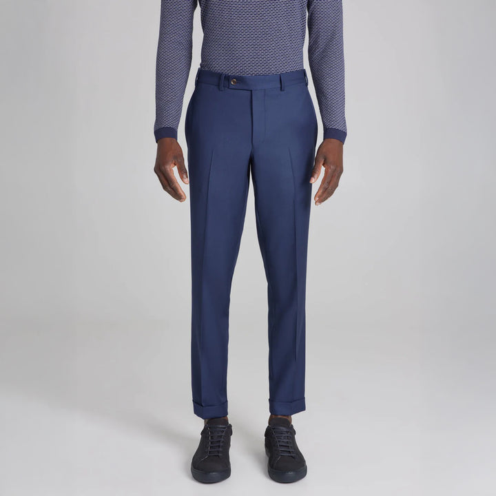 Royal Blue Solid Super 120s Wool Dean Contemporary Trim Fit Suit - Jack Victor