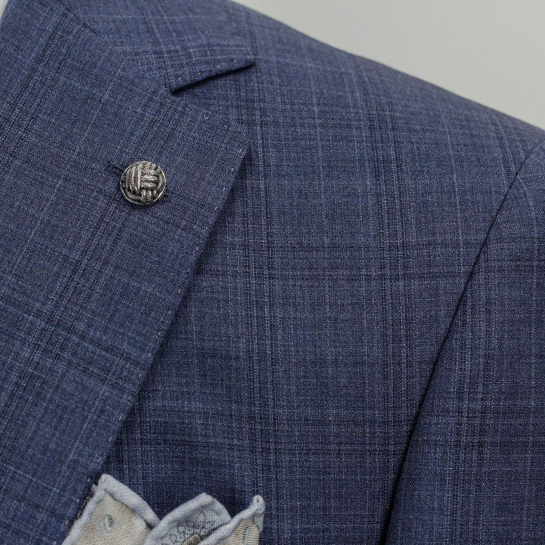 Stone Blue Tonal Check Esprit Modern Fit Suit - Jack Victor