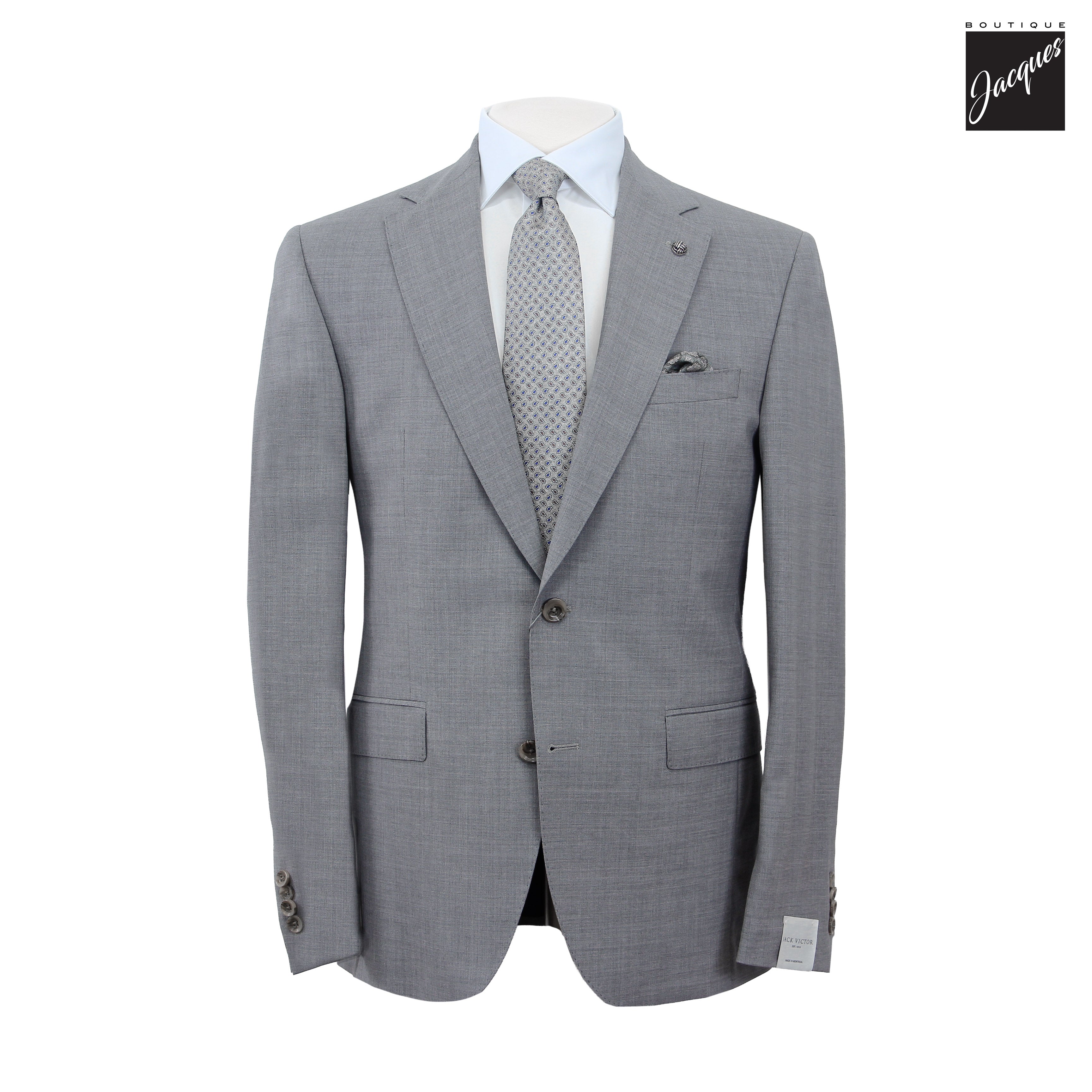 Gray Neat Super 110's Wool Esprit Modern Fit Suit - Jack Victor