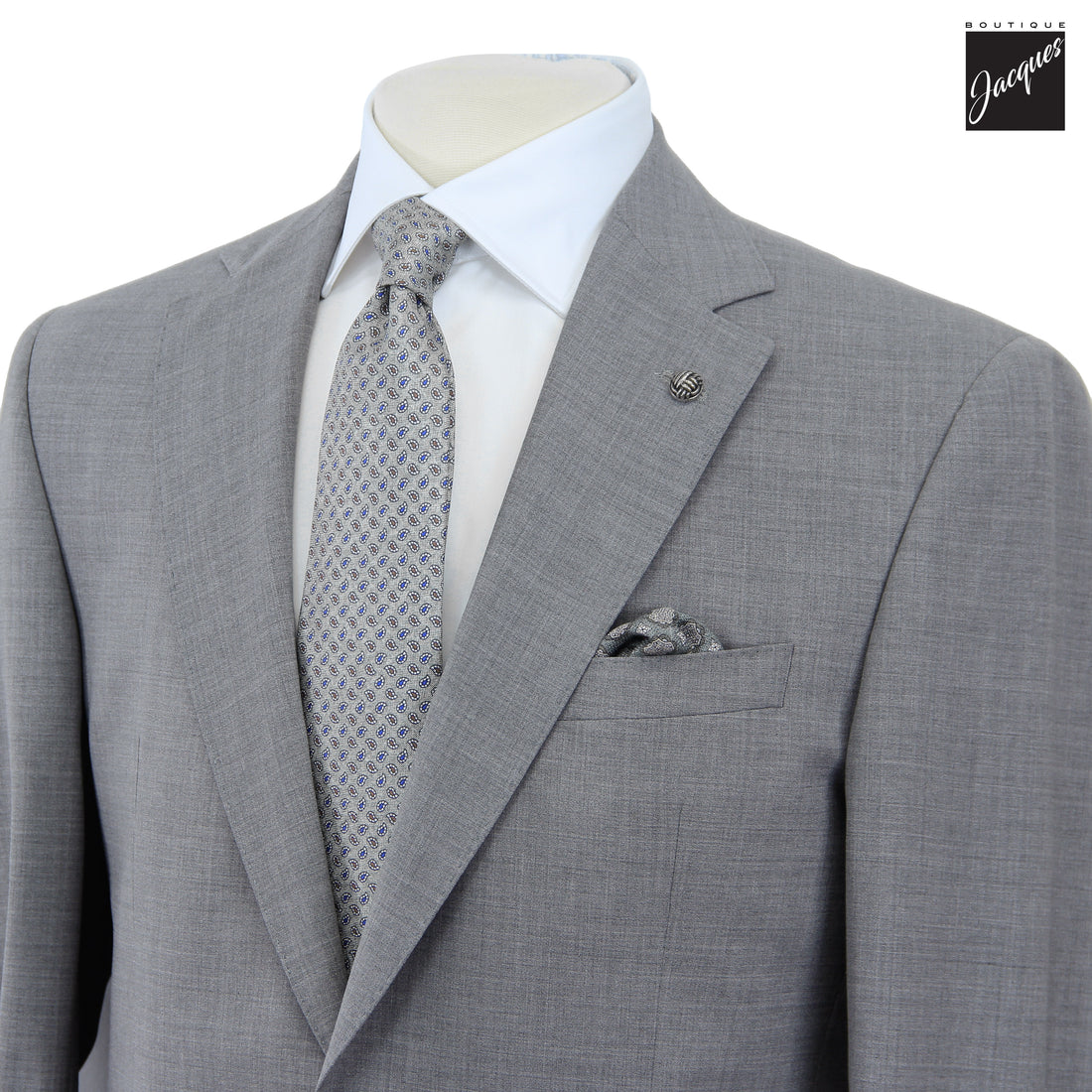 Gray Neat Super 110's Wool Esprit Modern Fit Suit - Jack Victor