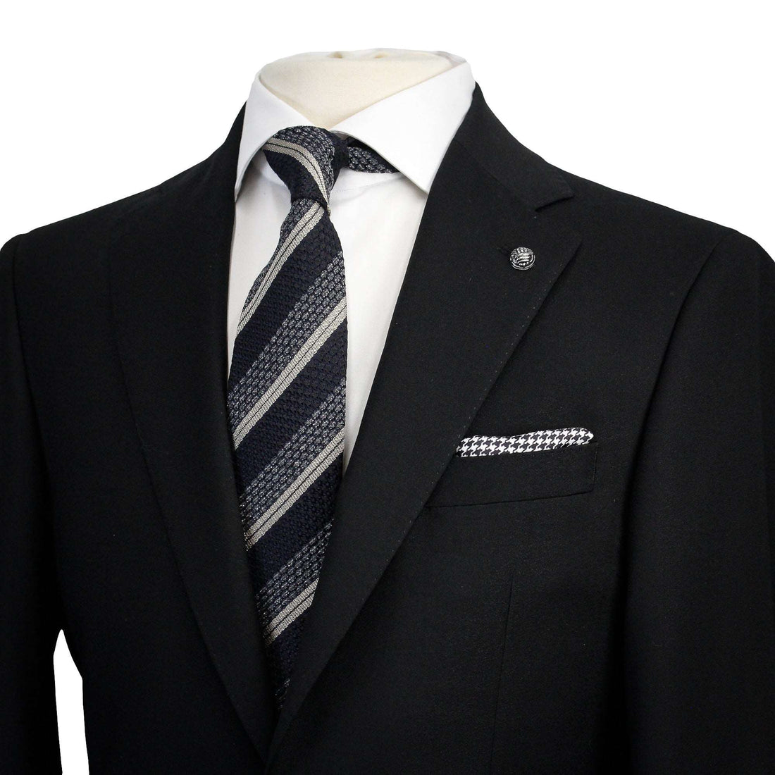 Black Crepe Finish Esprit Modern Fit Suit - Jack Victor