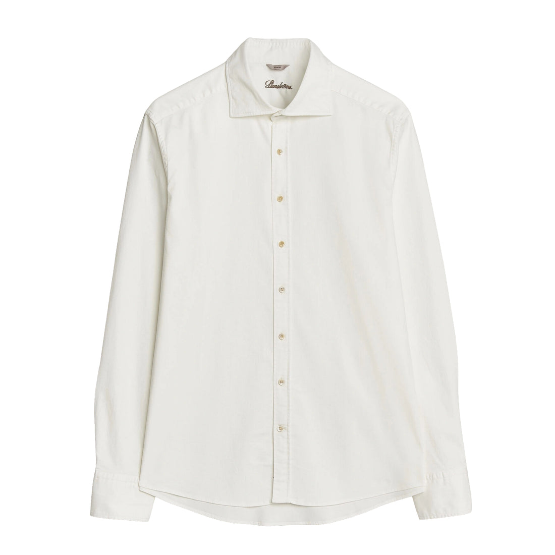 Off-White Denim Cotton-Stretch Slimline Casual Shirt - Stenströms - Boutique Jacques International