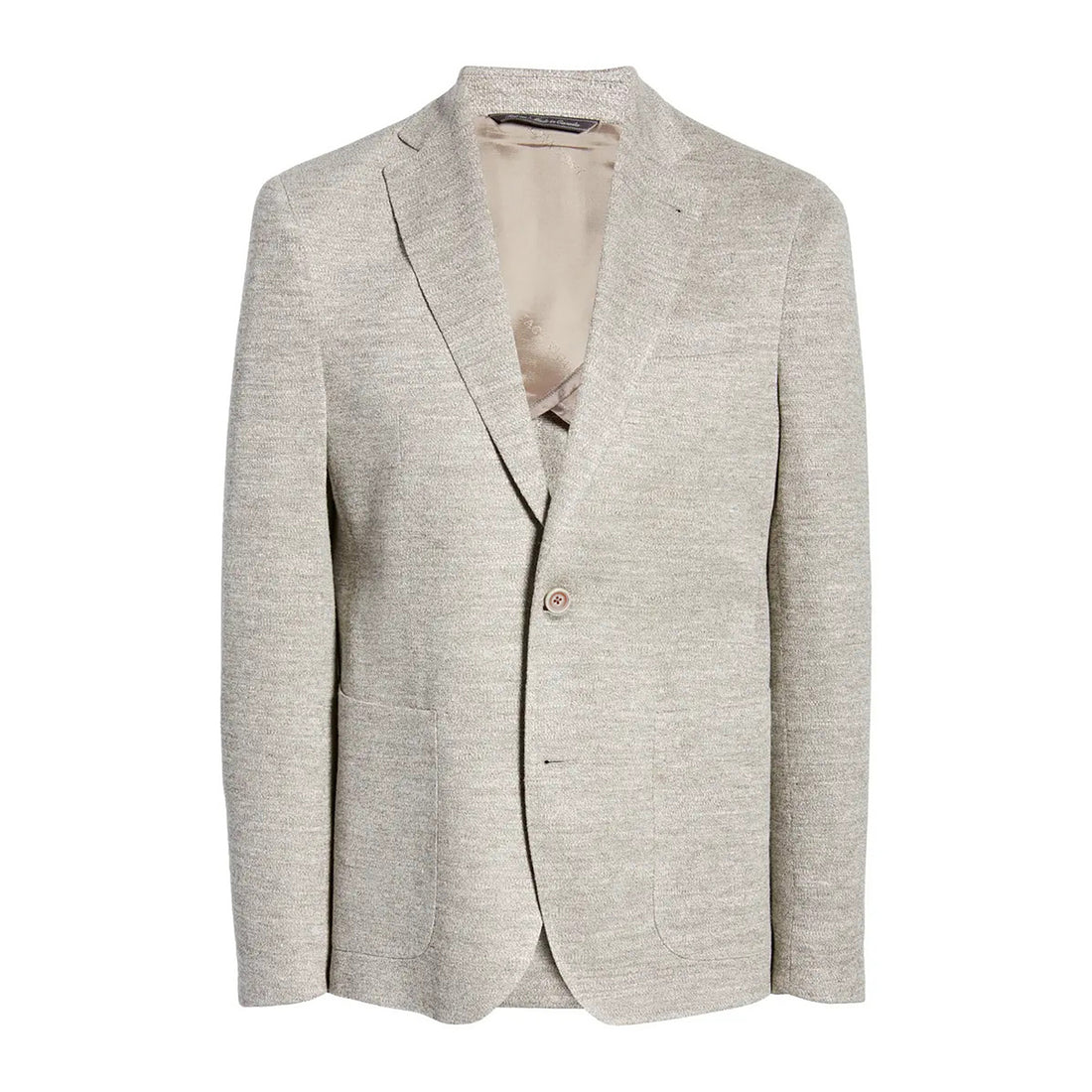 Oatmeal Mouliné Hampton Contemporary Fit Linen Knit Sport Jacket - Jack Victor