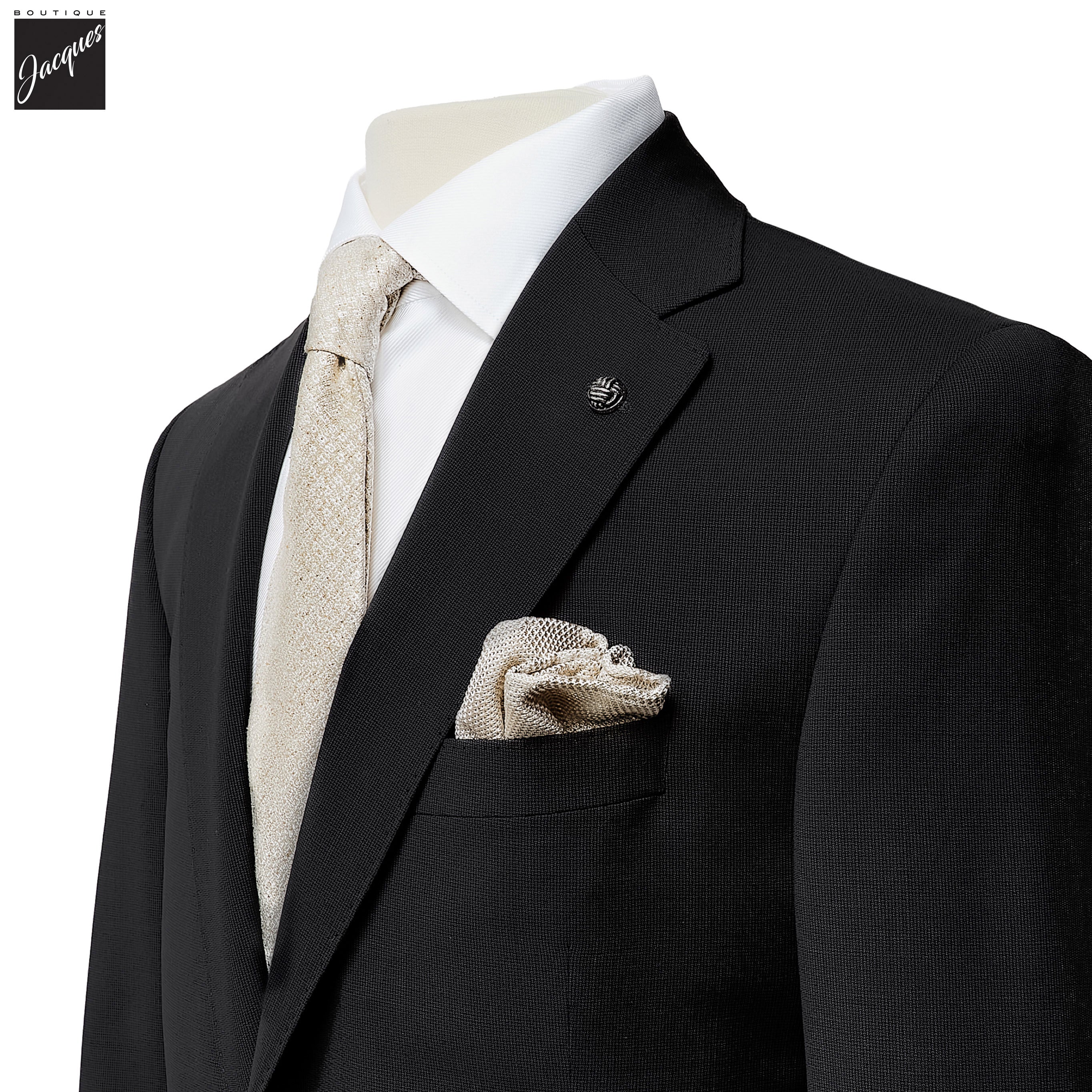Black Neat Esprit Modern Fit Super 100s Wool Suit - Jack Victor - Boutique Jacques International