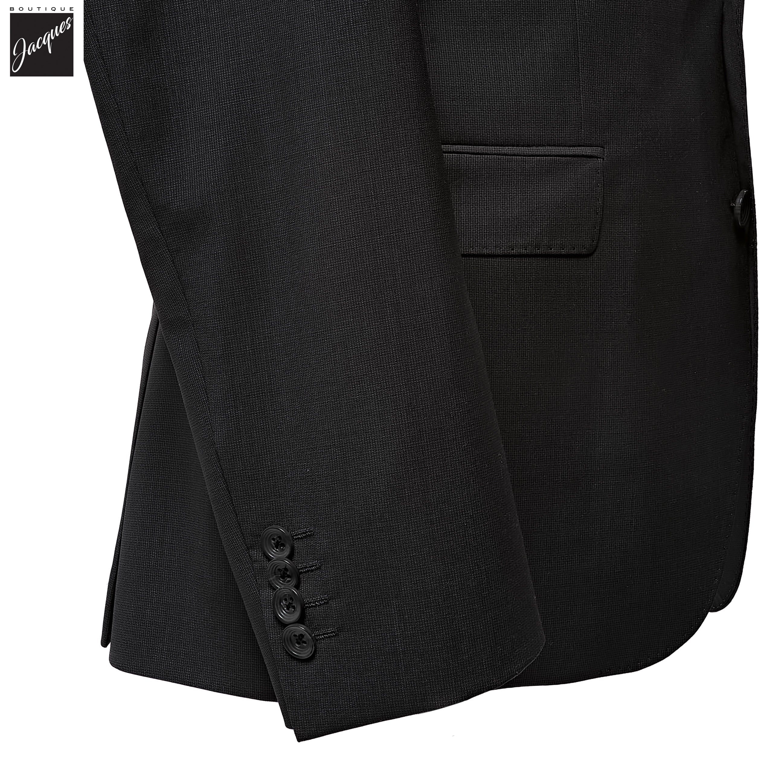 Black Neat Esprit Modern Fit Super 100s Wool Suit - Jack Victor - Boutique Jacques International