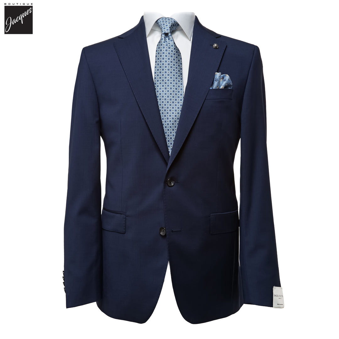 Royal Blue Neat Esprit Modern Fit Super 100s Wool Suit - Jack Victor - Boutique Jacques International