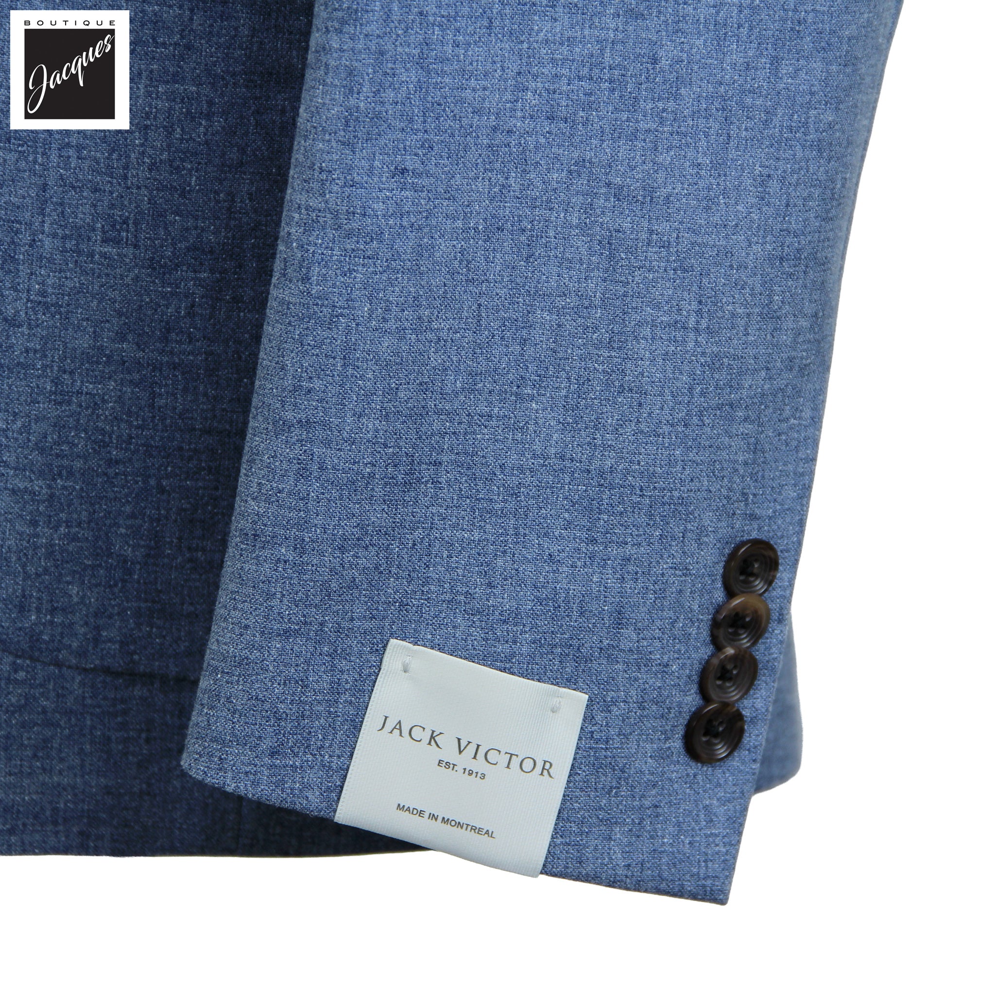 Light Blue Neat Wool/Silk/Linen Marco Contemporary Fit Suit - Jack Victor