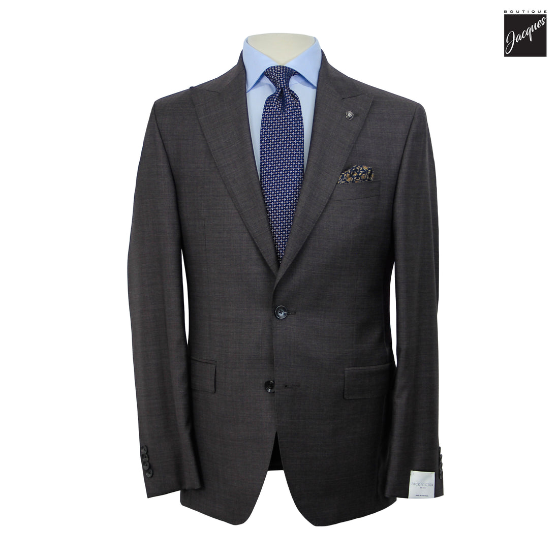 Dark Brown Neat Super 130's Wool Engel Modern Fit Suit - Jack Victor