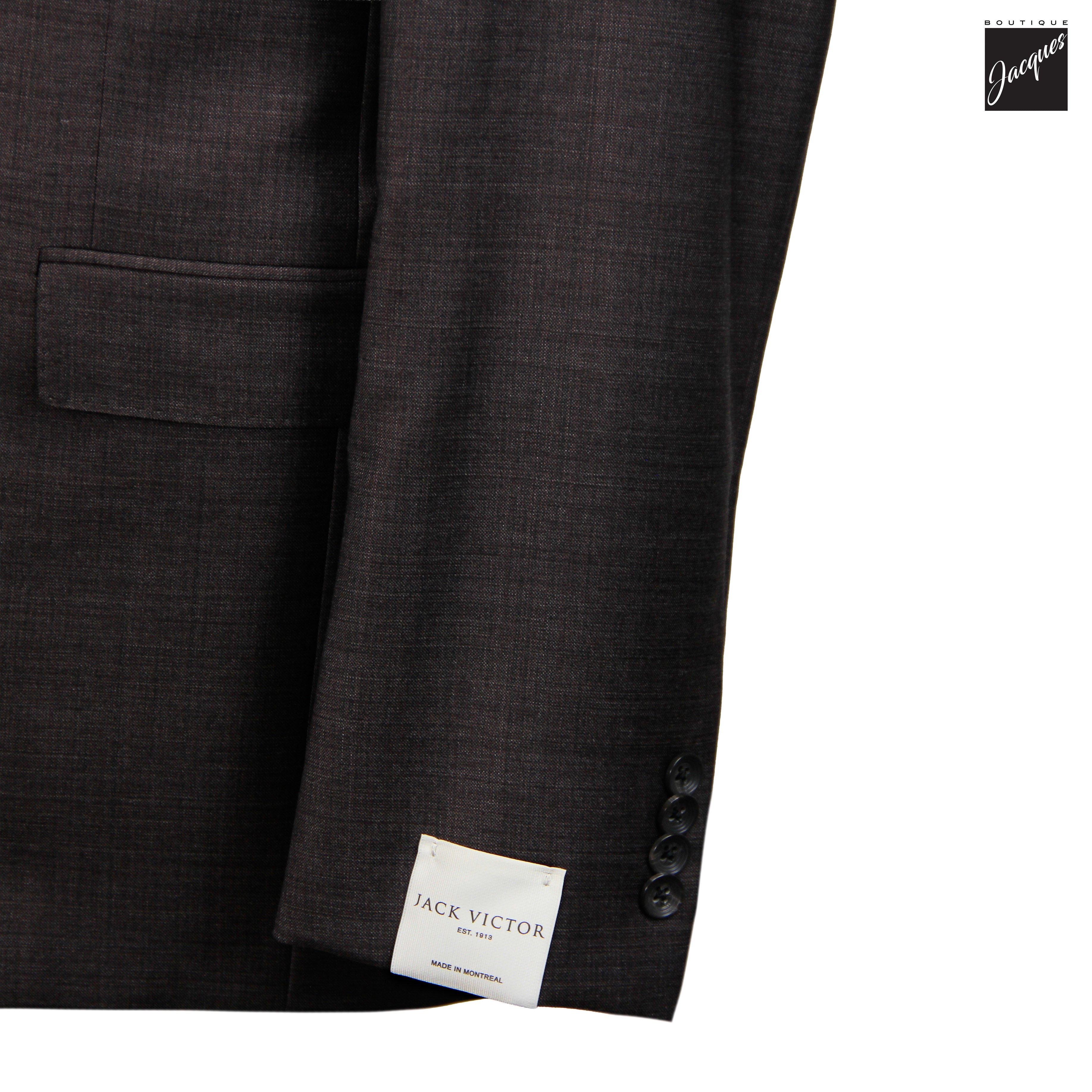 Dark Brown Neat Super 130's Wool Engel Modern Fit Suit - Jack Victor