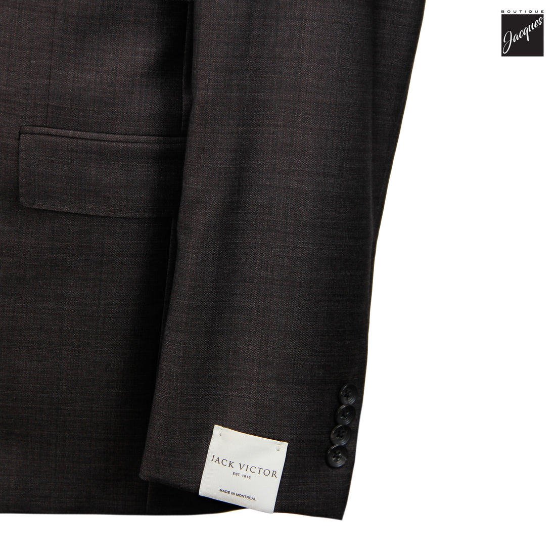 Dark Brown Neat Super 130's Wool Engel Modern Fit Suit - Jack Victor