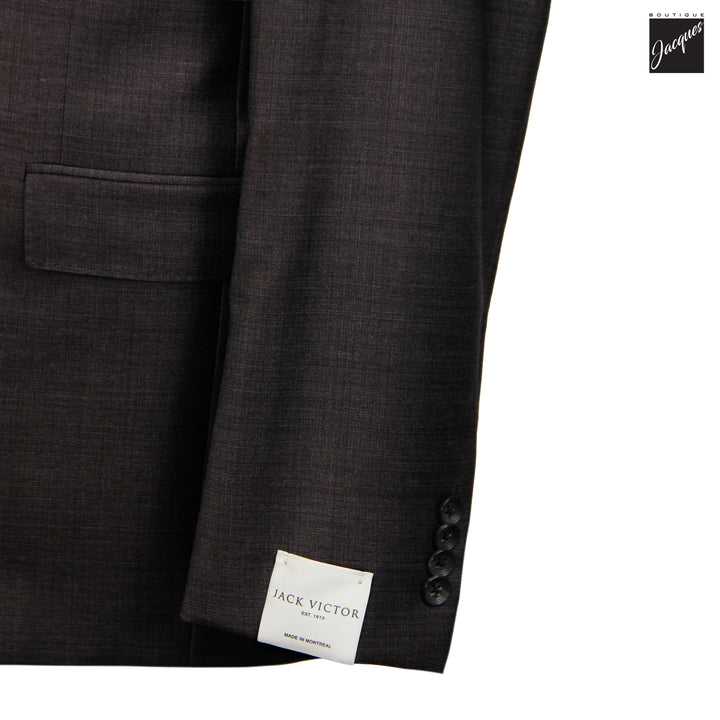 Dark Brown Neat Super 130's Wool Engel Modern Fit Suit - Jack Victor