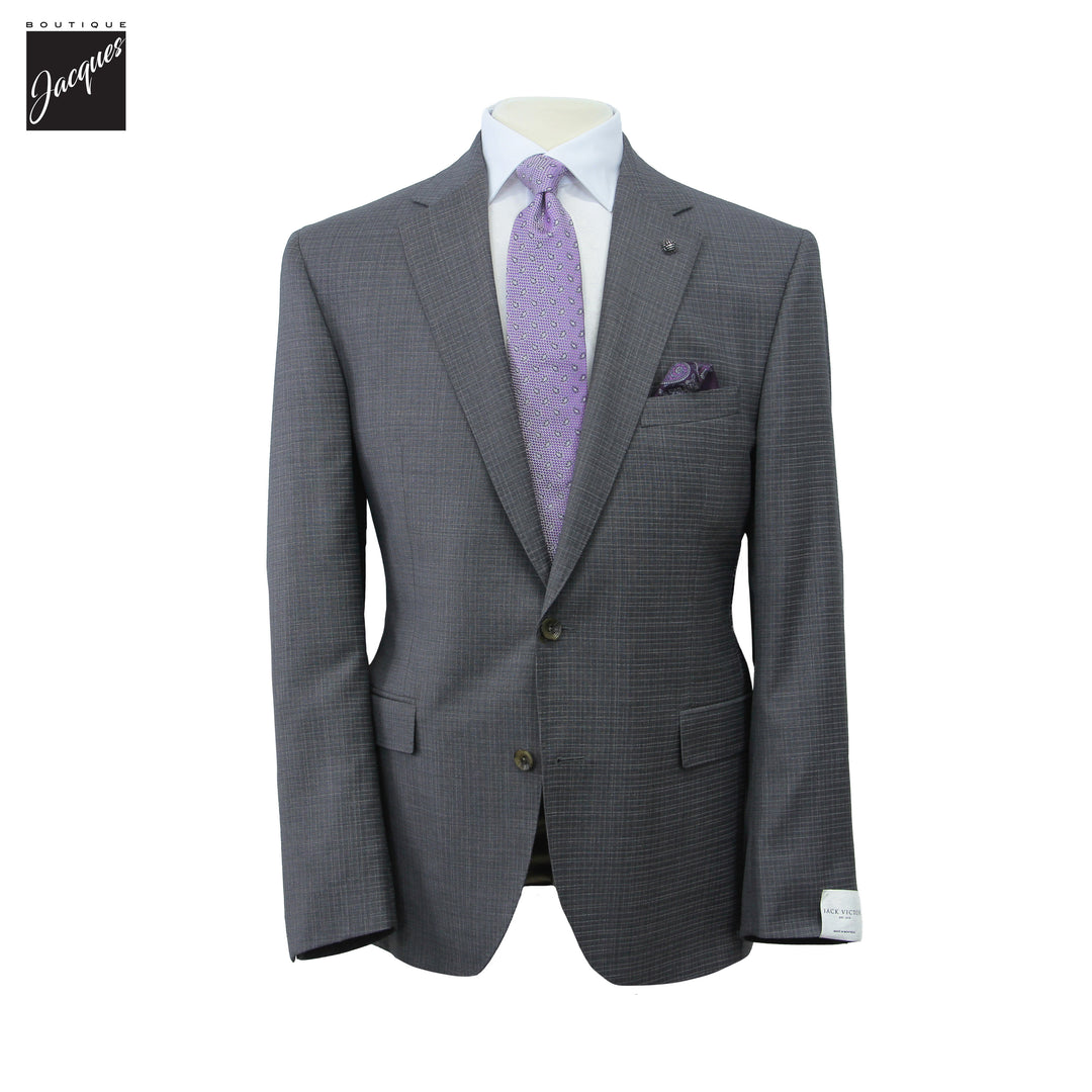 Gray Neat Super 130's Wool Esprit Modern Fit Suit - Jack Victor