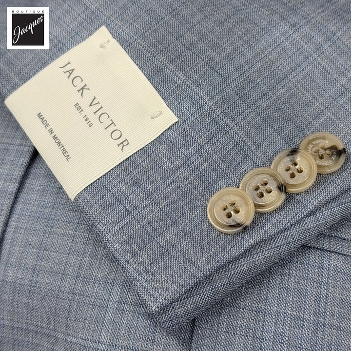 Gray & Blue Check Super 130's Wool Esprit Modern Fit Suit - Jack Victor