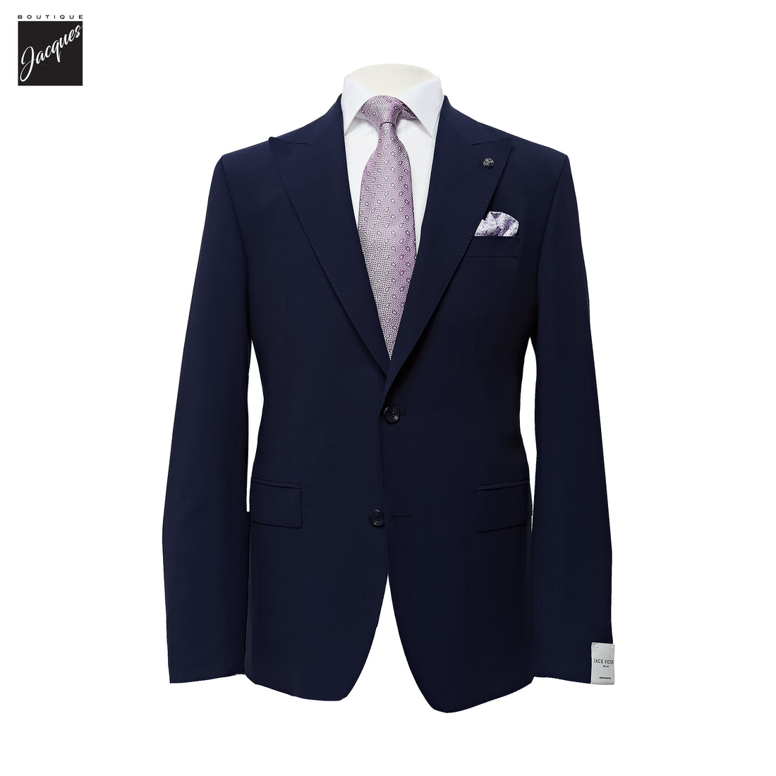 Dark Blue Engel Modern Fit Super 130s Wool Suit - Jack Victor - Boutique Jacques International