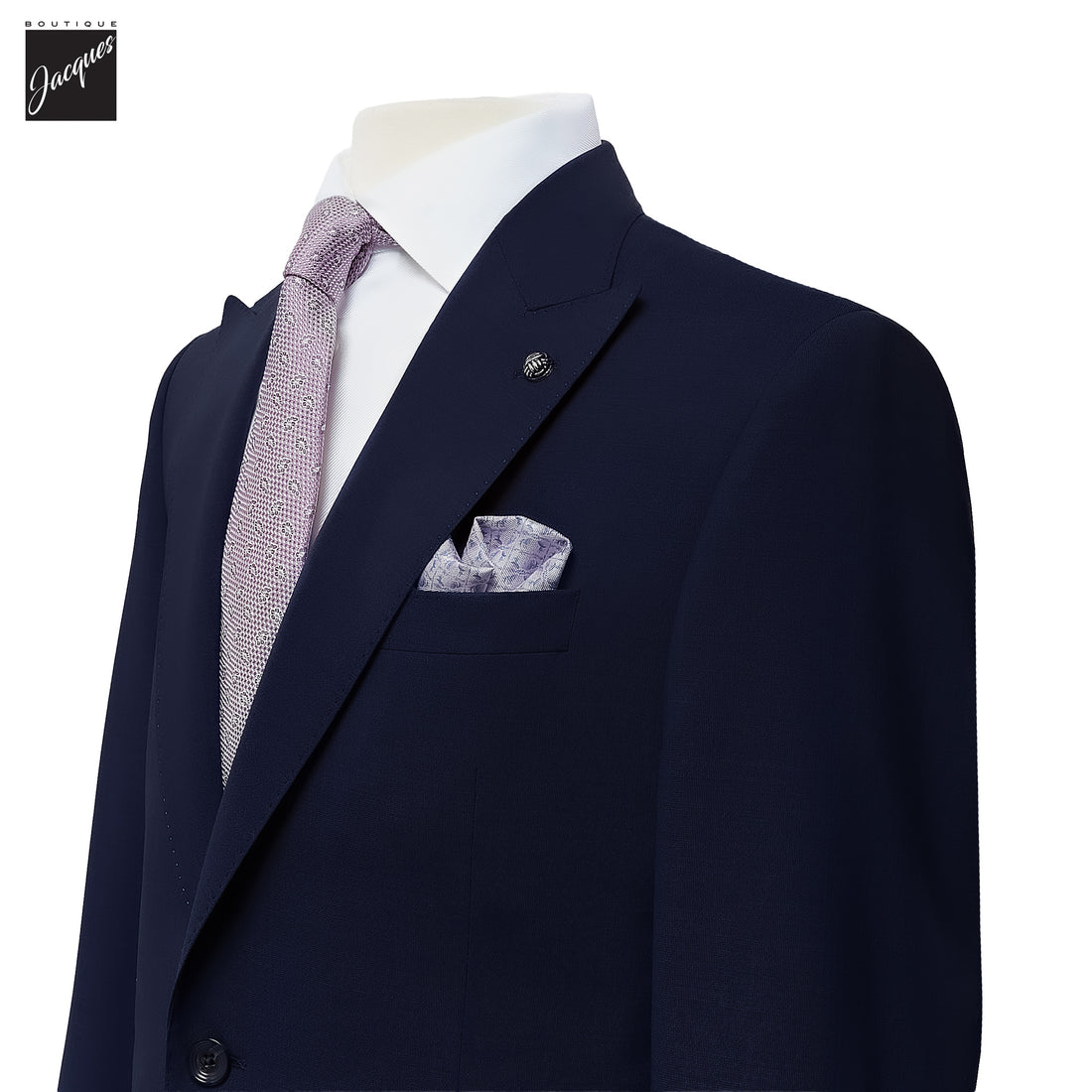 Dark Blue Engel Modern Fit Super 130s Wool Suit - Jack Victor - Boutique Jacques International