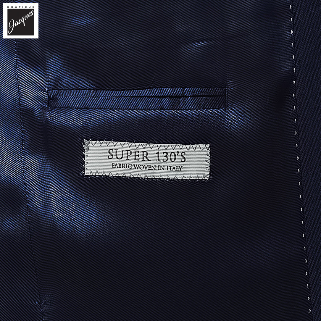 Dark Blue Engel Modern Fit Super 130s Wool Suit - Jack Victor - Boutique Jacques International