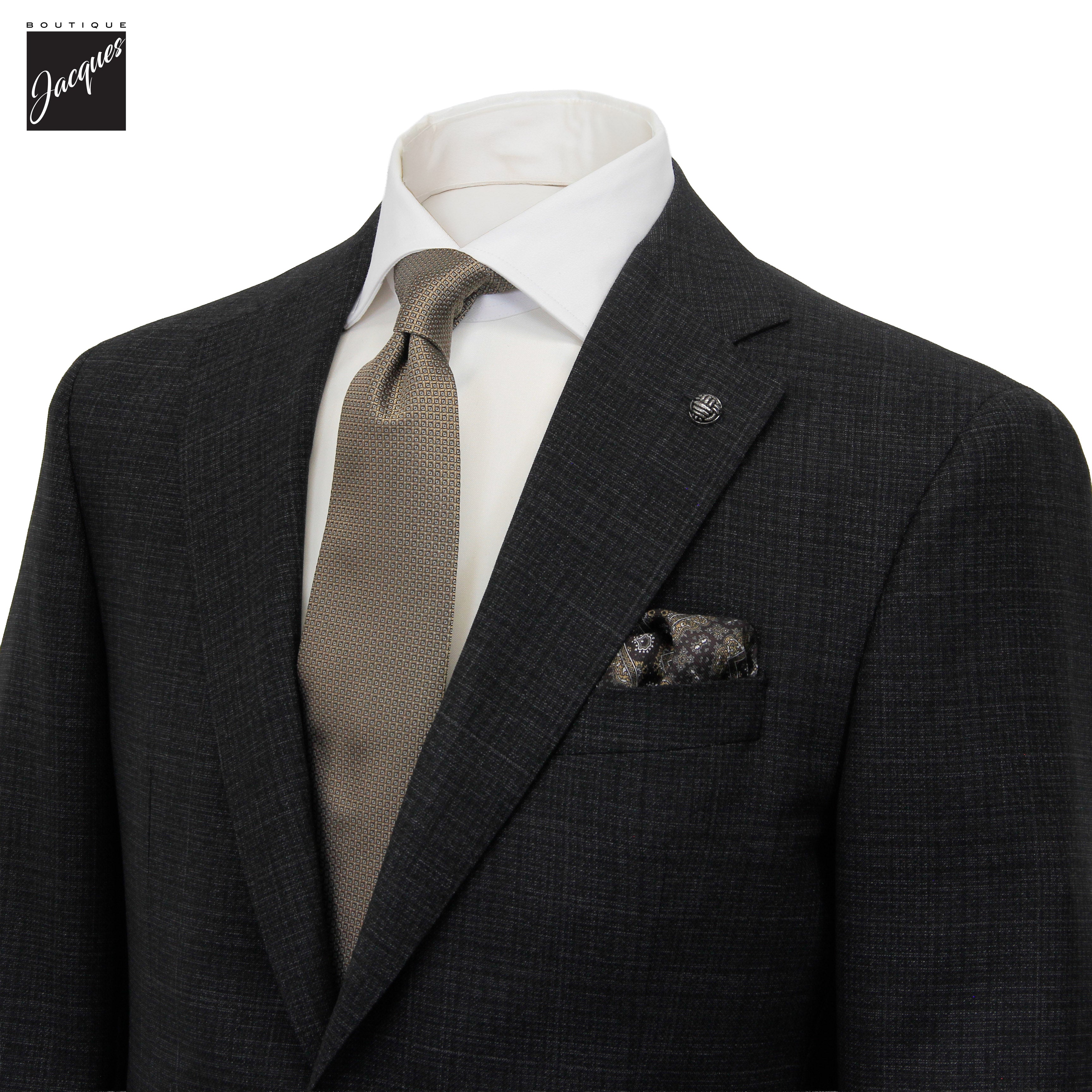 Costume Esprit Modern Fit en laine Super 110's gris anthracite - Jack Victor