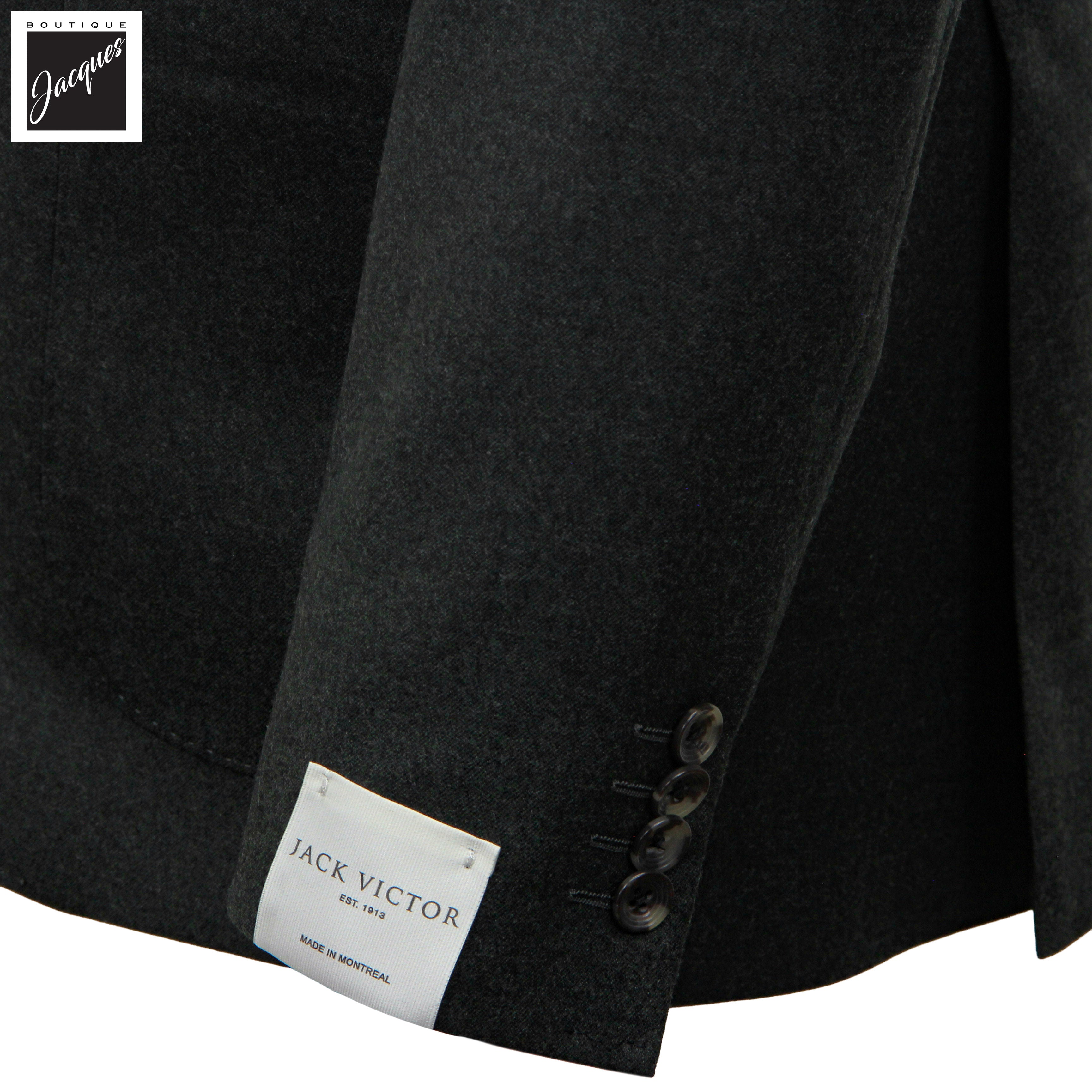 Costume Marco coupe contemporaine en flanelle de laine Super 120 vert foncé - Jack Victor